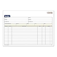 Adams Invoice Book, 3-Part, Carbonless, 5.56 x 8.44 Inch, 50 Sets per Book, White, Canary, and Pink (TC5840), White/Canary/Pink