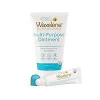 Waxelene Multi-Purpose Ointment, Organic, Travel & Lip Tube ideal for dry skin, eczema, psoriasis rosacea, cracked cuticles, and heels