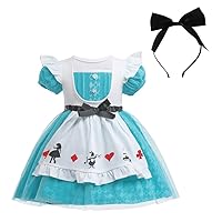 Lito Angels Princess Tulle Dress Costume with White Apron and Hair Hoop for Baby Toddler Little Girls Size 12 Months - 5T