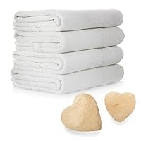 SereneLife Salt Massage Stones Set with Towels - Hand-Carved Stone for Massage Therapy, Deodorant | Salt and Sugar Scrubs | Includes 4 Massage Towel Set Made from Ultra-Absorbent Extra Soft Cotton