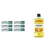 Listerine Essential Care Toothpaste, Bad Breath Treatment, Cavity Prevention, Fluoride Toothpaste & Original Antiseptic Oral Care Mouthwash to Kill 99% of Germs That Cause Bad Breath