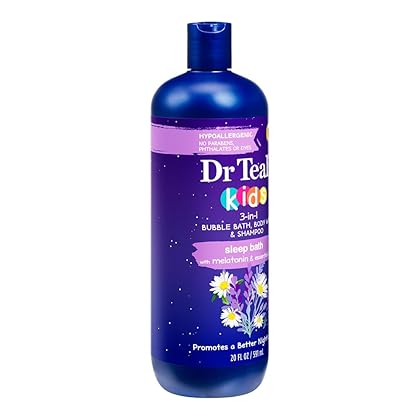 Dr Teal`s Kids 3-in-1 Bubble Bath, Body Wash & Shampoo Sleep Bath (1) 20 Fluid Ounce Bottle