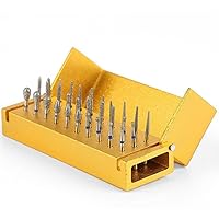 Set of 30 pcs dental material dental drill bit dental cart needle box dental grinding head