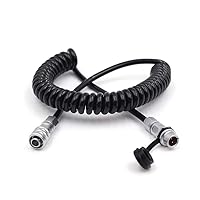 BMPCC 4KPower Cable 2pin to 2PIN Power Extension Cable for Blackmagic Pocket Cinema Camera 4K (2pin to 2pin (80cm/2.6ft) Spring Cable)