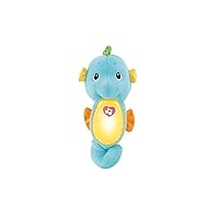 Musical Baby Toy, Soothe & Glow Seahorse, Plush Sound Machine with Lights & Volume Control for Newborns, Blue