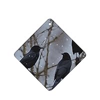 6 Pcs Black Crow Birds Car Air Fresheners Hanging Air Freshener for Car Fresheners Funny Aromatherapy Tablets Hanging Fragrance Scented Cards for Car Office Closet