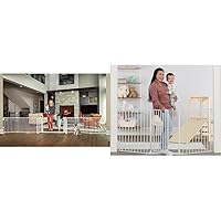 Regalo 192-Inch Double Door Super Wide Adjustable Baby Gate and Play Yard, 4-in-1, Bonus Kit & 76 Inch Super Wide Configurable Baby Gate, 3-Panel, Includes Wall Mounts and Hardware