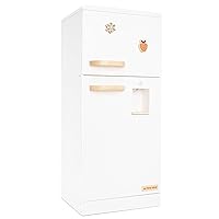 Le Toy Van – Wooden Stand Alone Fridge Freezer Set | Grand Free Standing Refrigerator & Freezer with Accessories Pretend Play Set – Suitable for 36+ Months