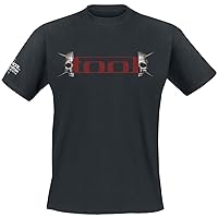 Tool Men's Skull Spikes (Back & Sleeve Print) T-Shirt Black