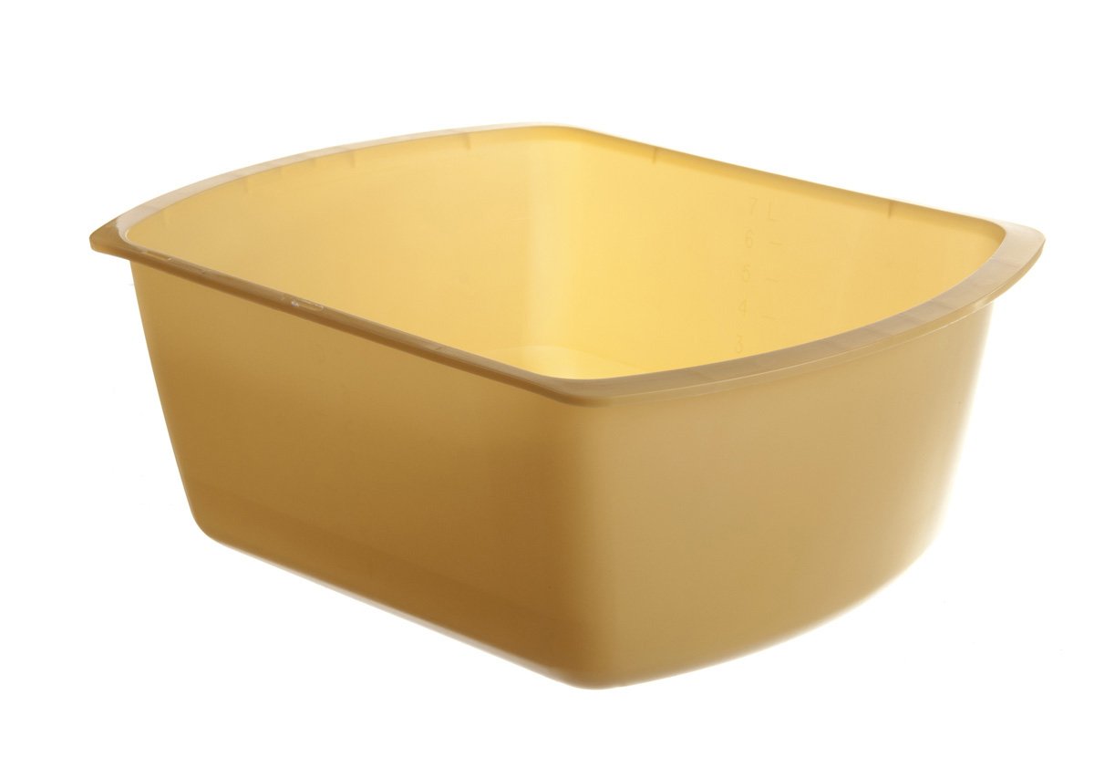 Medline DYND80301 Rectangular Plastic Washbasins, 8 quart, Gold (Pack of 50)