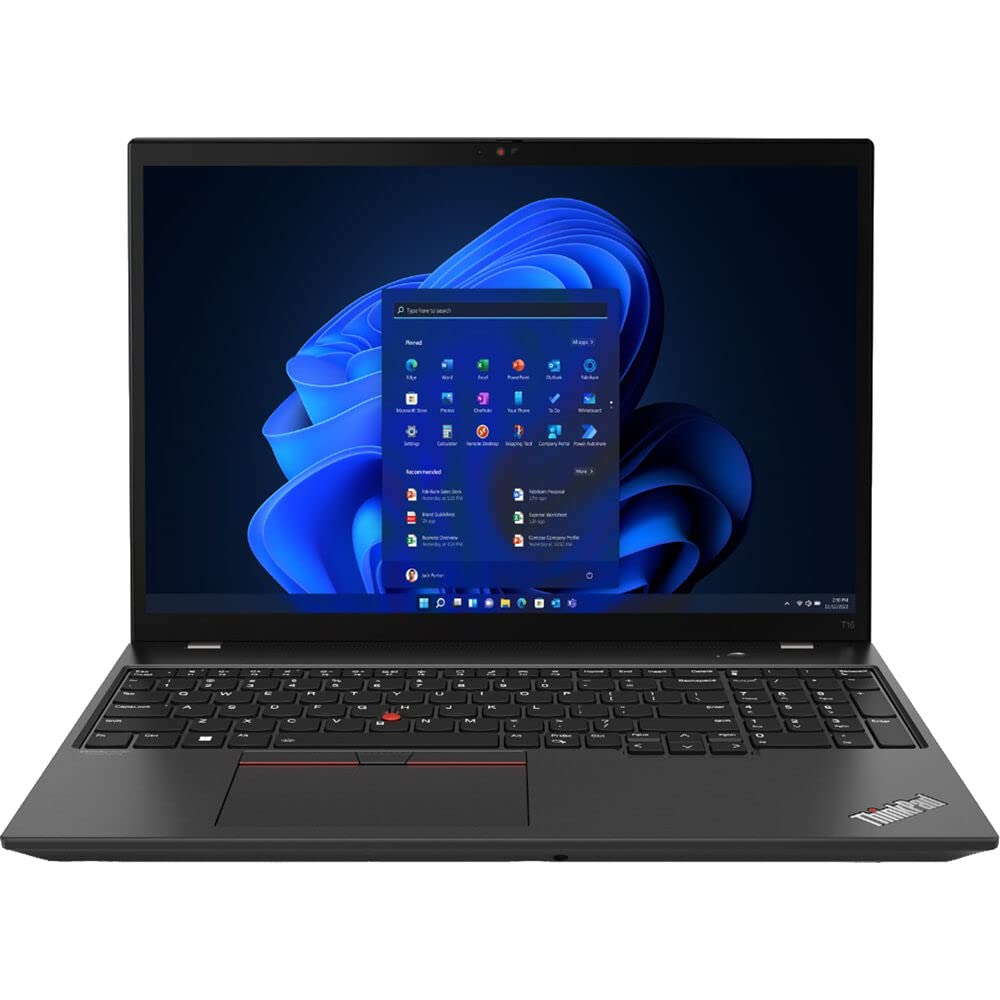 Lenovo 2023 ThinkPad T16 G1 16” WUXGA IPS Touch Laptop 12-Core Intel i7-1260P Iris Xe Graphics 48GB DDR4 4TB NVMe SSD 2xThunderbolt4 WiFi 6E RJ45 HDMI Backlit KB Fingerprint Windows 11 Pro w/RE USB