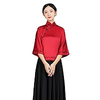 Exquisite Cozy Ethnic Style Blouse Embroidery Chinese Shirt Women Spring Female Vintage Tops Traditional Clothes