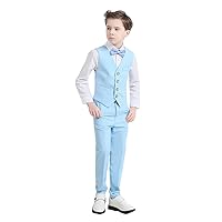 Kelaixiang Classic Boy's Formal 2pcs Vest Pants for Kids Formal Ceremony Wedding Party