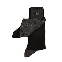 Tommy Hilfiger TH men's socks 2 pairs of assorted cotton low trunk socks article 701218577 SOCKS 2 PIECES, 005 Black, 7
