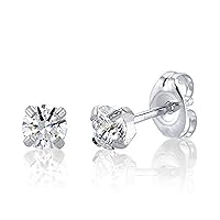 STUDEX Sensitive Cubic Zirconia Stud Earrings | Hypoallergenic and Nickel Safe for Sensitive Ears | High Fashion Earrings for Women and Men