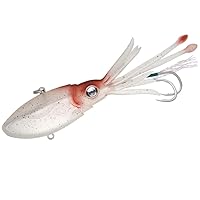 Nomad Design Squidtrex Fishing Lure with Patent Pending Technology Vibration Design - TPE Soft Plastic, BKK Assist Hooks, Squid Lure