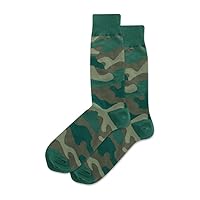 Hotsox Men's Camouflage Crew Socks 1 Pair, Olive, Men's 10-13