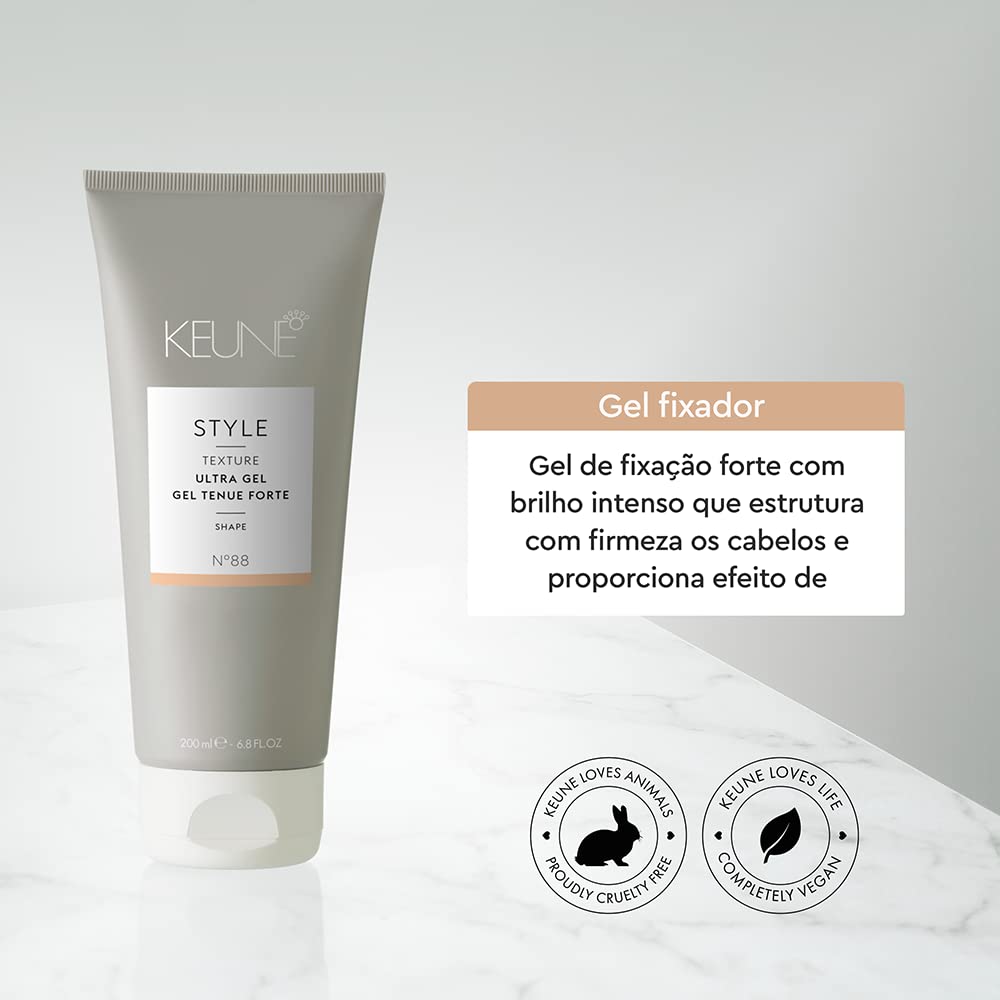 KEUNE Style Ultra Gel Hair Gel For Wavy and Curly Hair, 6.8 Fl Oz (Pack of 1) (Packaging May Vary)
