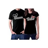 picontshirt Matching Couple Shirts Set for Groom and Bride Newlywed T-Shirts