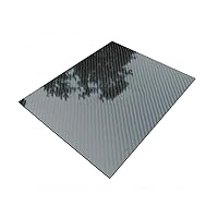 Xmrise Carbon Fiber Sheet Plate 3K 100% Panel Laminate Rigid Drone Robot RC Quadcopter Twill Glossy, 13.8 x 3.9 x 0.06 inches (350 x 100 x 1.5 mm)