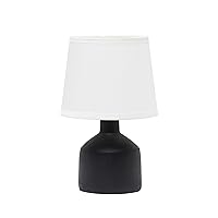 Simple Designs LT2080-BLK Mini Bocksbeutal Concrete Table Lamp, Black