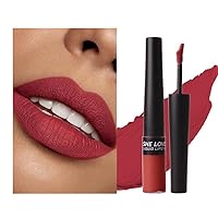 Matte Nude Liquid Lipstick, Tinted Highly Pigmented Lip Stain with Beeswax, Super Stay Velvet Lip Gloss, Smooth Matte Long Lasting Waterproof Smudgeproof Non-Stick Cup Lipcolor Makeup Gift, 08