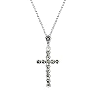 The Jewellery Stockroom Sterling Silver Marcasite Cross Pendant
