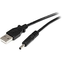 StarTech.com 3 ft. (0.9 m) USB to Type H Barrel 5V DC Power Cable - USB to 3.4mm Power Cable - 5V DC Type H - Black - Bluetooth Charger (USB2TYPEH)