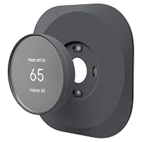 Spigen Wall Plate Designed for Google Nest Thermostat Wall Plate (Included Metal Plate and 4 Screws) - Charcoal Gray