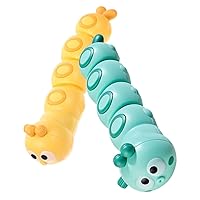 2pcs Caterpillar Toy Wind up Toy Animal Toy Toy Sensory Worm Children Toy Animals Toys for Animals for Cartoon Restless Gift 3D Clockwork Abs