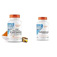 DRB-00107 High Absorption Curcumin from Turmeric Root with C3 Complex & BioPerine 500mg & Nattokinase - 2, 000 FU of Enzyme, Supports Heart Health & Circulatory & Normal Blood