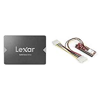 Lexar 128GB NS100 SSD 2.5” SATA III Internal Solid State Drive & StarTech.com IDE to SATA Hard Drive or Optical Drive Adapter Converter