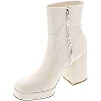 Steve Madden Womens Ever Cushioned Footbed Block Heel Ankle Boots