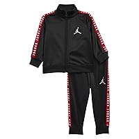 Jordan Boy`s Jumpman Logo Sideline Tape Full Zip Jacket & Pants 2 Piece Tracksuit