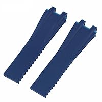 27mm -20mm Blue Silicone Rubber Diver Watch Strap Band