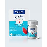 Hyland's Relief of Headache, Constipation, Heartburn, & Bloating, Natural Remedy for Water Retention, Indigestion, Colds, Gastric Upset, Naturals #9 Natrum Muriaticum 6X, 100 Tablets