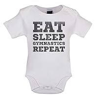 Eat Sleep Gymnastics Repeat - Organic Babygrow/Body suit