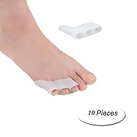 20 Pcs Pinky Toe Straightener with 3 Loops for Overlapping Toes Triple Gel Toe Separators Curled Pinkie Toe Bunion Shield per Pack