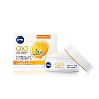 Q10 Energy Healthy Glow Face Day Cream (50 ml), Energising Day Cream, Face Cream for Women, Moisturising Cream, Face Cream with Q10, Vitamin C, and Vitamin E