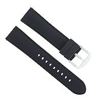 Ewatchparts 22MM RUBBER WATCH BAND STRAP COMPATIBLE WITH INVICTA 7346, 7398, 7430, 7433, 7452 BLACK