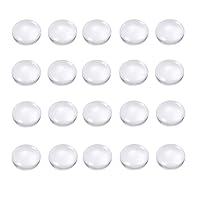 Round Cabochon Glass Dome Clear 25mm 1 Inch Non-calibrated for Photo Pendant Craft Jewelry Making,50 PCS