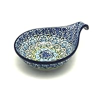 Polish Pottery Spoon/Ladle Rest - Tranquil Tide