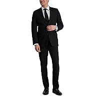 J.M. Haggar mens Sharkskin Premium Tailored- Fit Stretch Separate Coat Business Suit Jacket, Black, 42 US