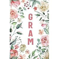 GRAM: Gram Notebook, Cute Lined Notebook, Gram Gifts, Pink Flower, Floral