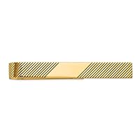 14k Yellow Gold Solid Polished Engravable Tie Bar Measures 50x6.5mm Wide Jewelry for Men