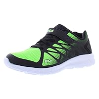 Fila Fantom 6 Strap Boys Shoes Size 5.5, Color: Lime/Black-Green