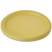 Neon Yellow Paper Round Dinner Plates (Pack of 16) 9