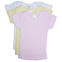 bambini Girls Pastel Variety Short Sleeve Lap Tee Shirts - 3 Pack