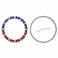 Ewatchparts PEPSI BEZEL & INSERT COMPATIBLE WITH ROLEX GMT MASTER 2 BLUE/RED 16700, 16710, 16760