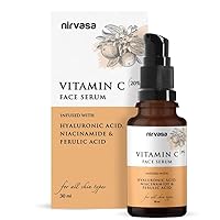 20% Vitamin C Serum for Face | Infused with Hyaluronic Acid, Niacinamide & Effective Ingredients | Natural Glow Booster for Men & Women | UV Protection, Non Irritating & Lightweight| 30ml